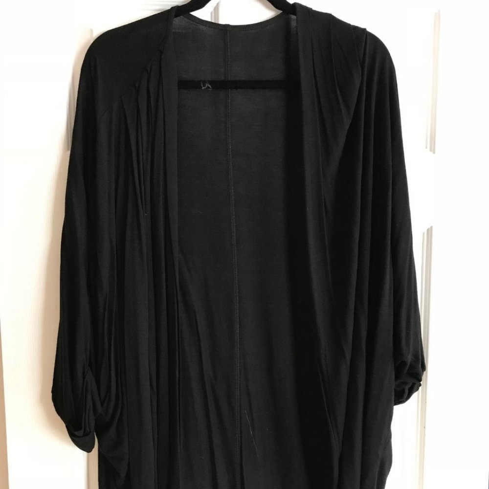 American Apparel Black Knit Cocoon Shawl
